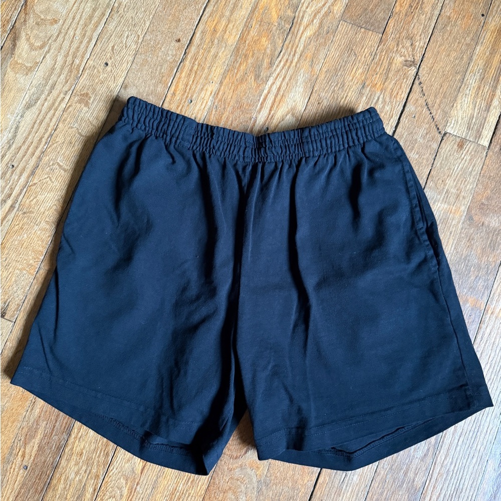 Los Angeles Apparel Black Athletic Shorts Elastic Waistband Brand New never worn